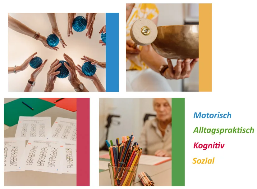 Motorisch, Alltagspraktisch, Kognitiv, Sozial